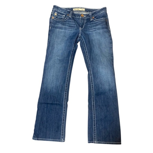 Big Star Casey Bootcut Jeans 28R Embroidered Pockets Low Rise Stretch Denim - Picture 2 of 12